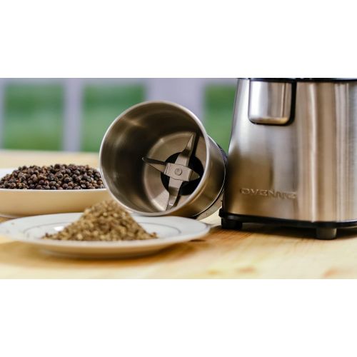  [아마존베스트]Ovente Stainless Steel Grinding Bowl with 4 Blade 2.1 Ounce, Easy to Clean, Grinder Attachment for CG620 Coffee Grinder, Perfect Grind for Coffee Beans, Nuts, and More, Silver ACPC