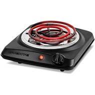 [아마존베스트]Ovente 6 Inch Single Hot Plate Electric Coil Stove, Portable 1000 Watt Cooktop Countertop Kitchen Burner with Adjustable Temperature Control & Stainless Steel Base, Compact Easy Cl