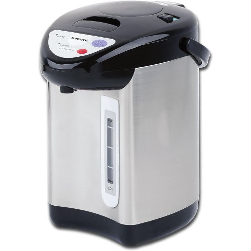  Ovente WA32S 3.2 Liter Insulated Water Dispenser with Boiler and Keep Warm Function,Black Stainless Steel