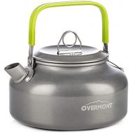 [아마존베스트]Overmont Camping Kettle Teapot Kettle Coffee Pot Camping Cookware Set Outdoor Crockery Set Cooking Pot Set Barbecue Picnic Pot Portable Aluminium FDA Approved for Outdoor Use Picni