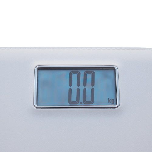  OVI Digital Body Weight Bathroom Scale with Step-On Technology,Leather Look Plastic,400 Pounds Scales,Black