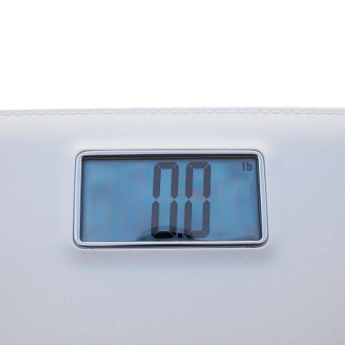  OVI Digital Body Weight Bathroom Scale with Step-On Technology,Leather Look Plastic,400 Pounds Scales,Black