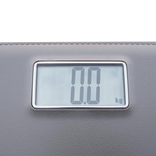  OVI Digital Body Weight Bathroom Scale with Step-On Technology,Leather Look Plastic,400 Pounds Scales,Black