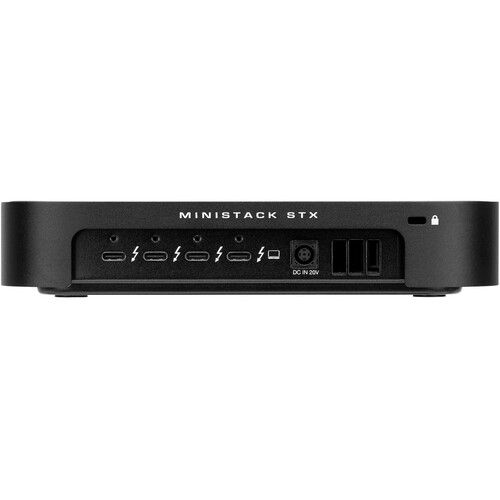  OWC 28TB miniStack STX & Thunderbolt Hub Xpansion (8TB SSD + 20TB HDD, Matte Black)