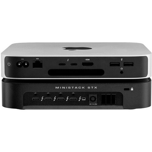  OWC 28TB miniStack STX & Thunderbolt Hub Xpansion (8TB SSD + 20TB HDD, Matte Black)