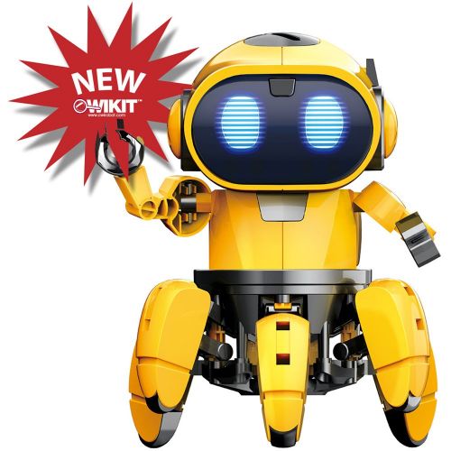  OWI Kiko.893 Interactive A/I Capable Robot with Infrared Sensor Two Play Modes | Follow Me Or Explore Develops Own Emotions and Gestures Sound and Lighting Effects | DIY Robot 9OWI