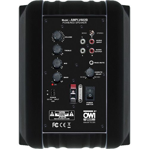  OWI Inc. Low-Voltage Amplified Surface Mount Speaker Combination (Black)