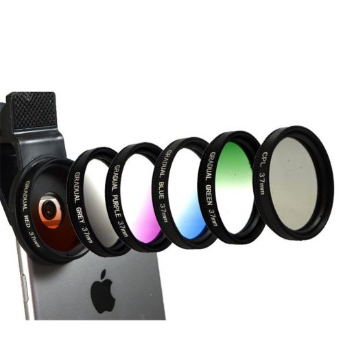  OWIKAR Phone Camera Lens Kit, 12 In 1 Professional Camera Lens 12.5x MACRO LENS 0.45x Wide Angle Lens, CPL Lens 37mm, Star Flter, 7 Color Graduated Filter, ND8 Fliter for iOSAndriod Smar