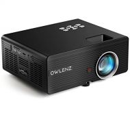 OWLENZ Owlenz 2300 Lumens LCD Mini Projector, Multimedia Home Theater Video Projector Support 1080P HDMI USB SD Card VGA AV Home Cinema TV Laptop Game iPhone