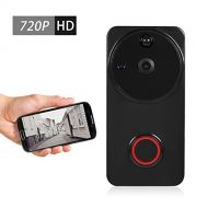 OWSOO 720P WiFi Visual Intercom Door Phone 2-way Audio Video Doorbell Support Infrared Night View PIR Motion Sensor Motion Detection Android IOS APP Remote Control for Door Entry A