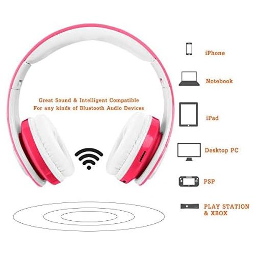  [아마존 핫딜]  [아마존핫딜]OXENDURE Kabellose Bluetooth Faltbare Kopfhoerer fuer Kinder Jugendliche Leicht tragbare Headset mit Mikrofon Sportkopfhoerer Hi-Fi Audio Lautstarkebeschankung Over Ear Stereo Buegelkopfhoerer.R