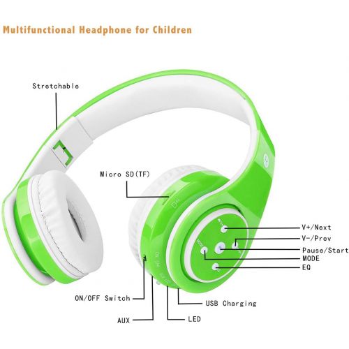  [아마존 핫딜]  [아마존핫딜]OXENDURE Kabellose Bluetooth Kopfhoerer fuer Kinder Jugendliche ab 5 Kabelloser Kopfhoerer Over Ear mit Lautstarkebegrenzung inkl. Radio on Ear drahtloser Faltbarer Kopfhoerer mit Mikrofon HiFi