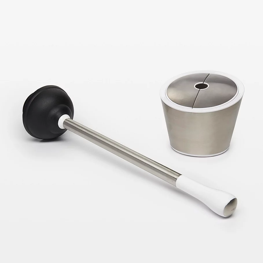 옥소 OXO Good Grips Stainless SteelWhite Toilet Plunger