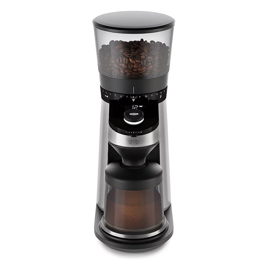 옥소 OXO On Barista Brain Conical Burr Coffee Grinder with Integrated Scale