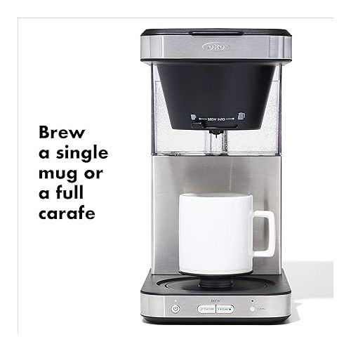 옥소 OXO Brew 8 Cup Coffee Maker, Stainless Steel,Black