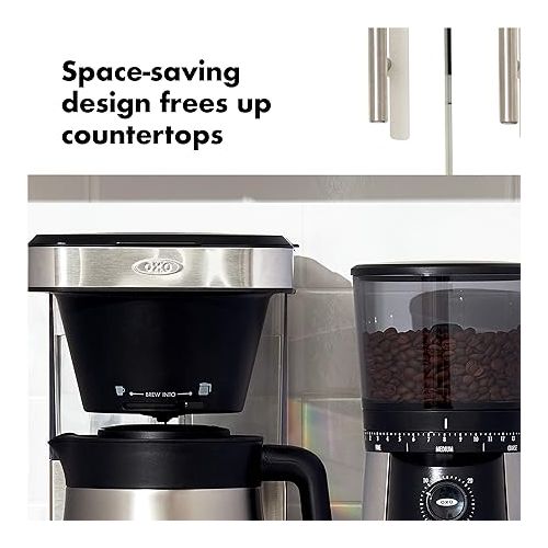 옥소 OXO Brew 8 Cup Coffee Maker, Stainless Steel,Black