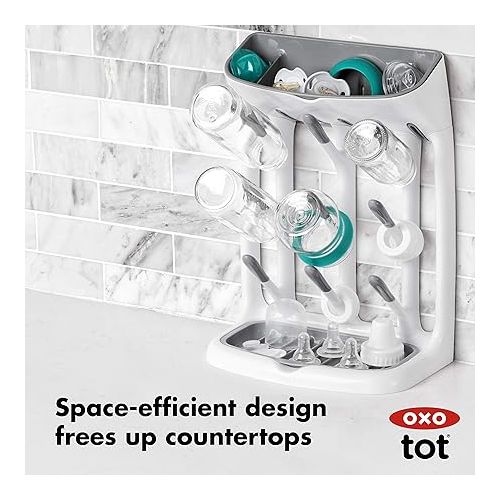 옥소 OXO Plastic Tot Space Saving Drying Rack For Kitchen