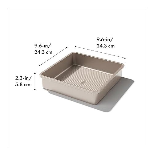 옥소 OXO Good Grips Non-Stick Pro Cake Pan Square 9 x 9 Inch, brown