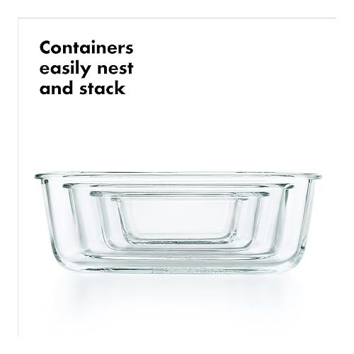 옥소 OXO Good Grips 4-Piece Smart Seal Leakproof Mini Glass Container Set