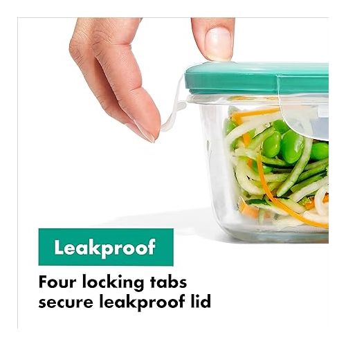 옥소 OXO Good Grips 4-Piece Smart Seal Leakproof Mini Glass Container Set