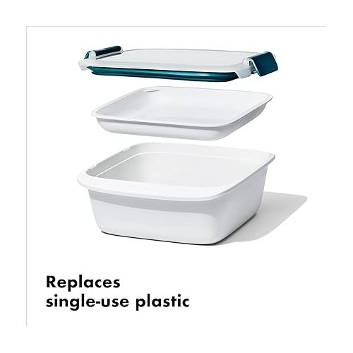 옥소 OXO Good Grips Prep & Go 6.3 Cups Salad Container (Pack of 4) Leakproof Food Storage