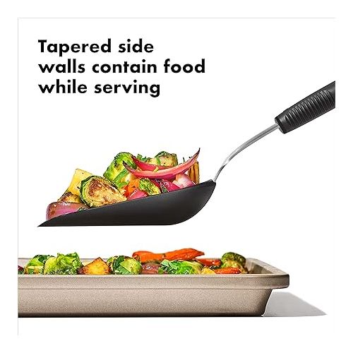 옥소 OXO Good Grips Sheet Pan Roasting Scoop for Vegetables and More, Black