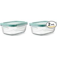 OXO Good Grips 3.5 Cup Smart Seal Glass Rectangle Food Storage Container, Clear (Pack of 2)