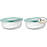 OXO Good Grips 3.5 Cup Smart Seal Glass Rectangle Food Storage Container, Clear (Pack of 2)