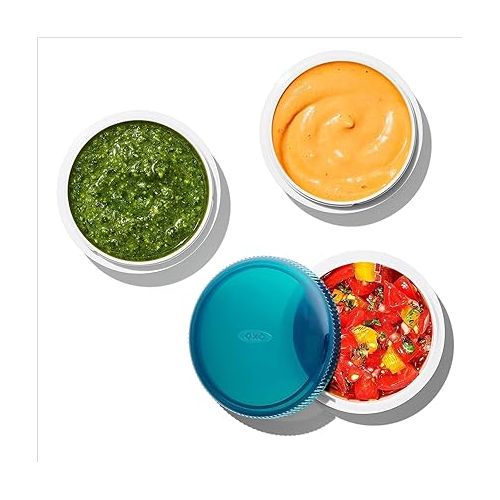 옥소 OXO Good Grips Prep & Go Leakproof Condiment Containers Reusable - 12 Pack