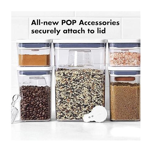 옥소 OXO Good Grips POP Container - Airtight Food Storage - 1.9 Qt Rectangle (Set of 4) for Granola and More