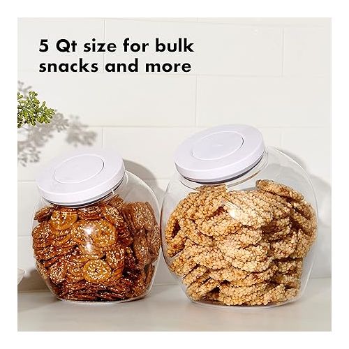 옥소 OXO Good Grips 5.0 Qt POP Large Jar - Airtight Food Storage- for Cookies and More