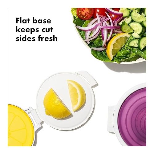 옥소 OXO Good Grips Cut & Keep Reusable Silicone Produce Saver Set - Onion and Lemon