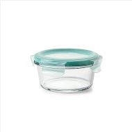 OXO Good Grips 2 Cup Smart Seal Glass Round Food Storage Container, Clear, 1 Count (Pack of 1)