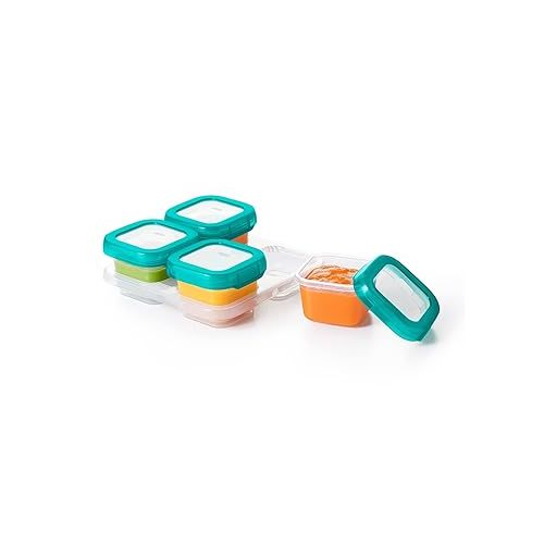 옥소 OXO Tot Baby Blocks Freezer Storage Containers Teal (4 Oz)