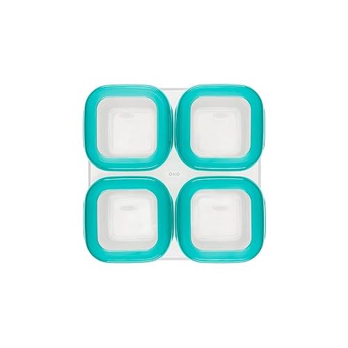 옥소 OXO Tot Baby Blocks Freezer Storage Containers Teal (4 Oz)