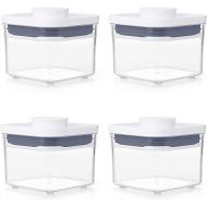 OXO Good Grips POP Container - Airtight Food Storage - 0.4 Qt Square (Set of 4) for Dried Herbs and More