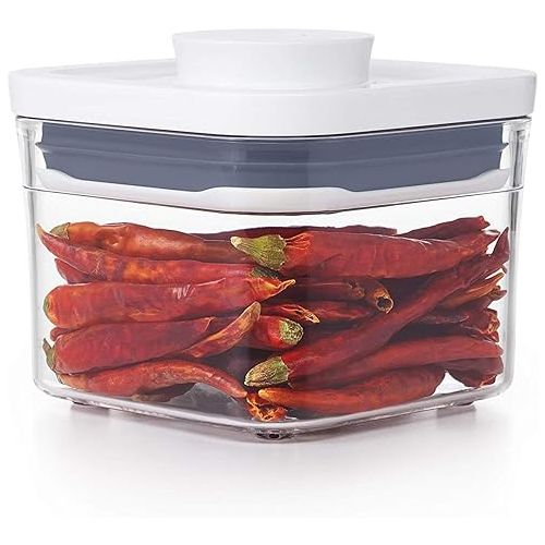 옥소 OXO Good Grips POP Container - Airtight Food Storage - 0.4 Qt Square (Set of 4) for Dried Herbs and More