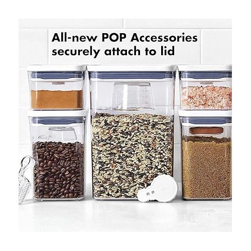 옥소 OXO Good Grips POP Container - Airtight Food Storage - 1.7 Qt Square (Pack of 4)