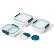 OXO Good Grips Prep & Go 10 Piece Set | Leakproof Food Storage | Ideal for leftovers, meal prep and work lunches | BPA Free | Microwave Safe | Dishwasher Safe | Freezer Safe | Odor and Stain Resistant