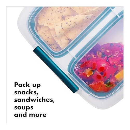 옥소 OXO Good Grips Prep & Go 10 Piece Set | Leakproof Food Storage | Ideal for leftovers, meal prep and work lunches | BPA Free | Microwave Safe | Dishwasher Safe | Freezer Safe | Odor and Stain Resistant