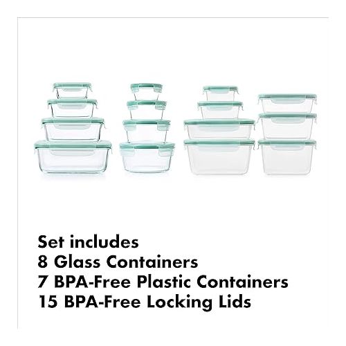 옥소 OXO Good Grips 30 Piece Smart Seal Glass & Plastic Container Set