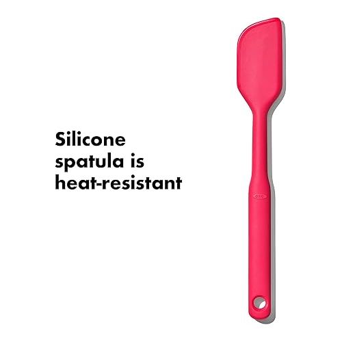 옥소 OXO Good Grips Medium Silicone Cookie Scoop & Small Spatula Set?, Medium Cookie Scoop & Small Spatula, Red