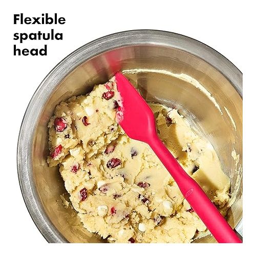 옥소 OXO Good Grips Medium Silicone Cookie Scoop & Small Spatula Set?, Medium Cookie Scoop & Small Spatula, Red