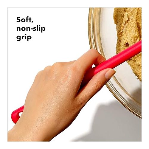 옥소 OXO Good Grips 2 Piece Silicone Spatula Set, red/seltzer