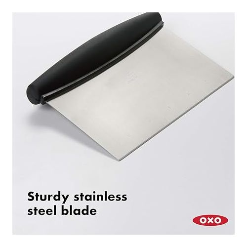 옥소 OXO Good Grips Stainless Steel Scraper & Chopper,Silver/Black
