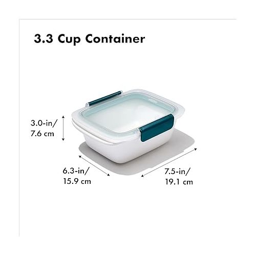옥소 OXO Good Grips Prep & Go Container 3.3 Cups/0.78 L - Leakproof Food Storage, Pack of 4