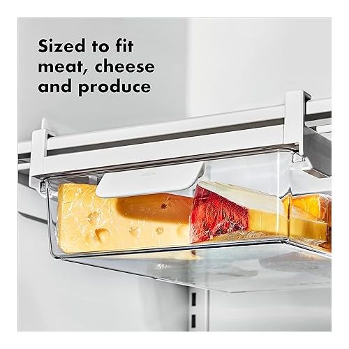 옥소 OXO Good Grips Fridge Undershelf Drawer 14 in - for Deli Meat, Cheese, Produce and More