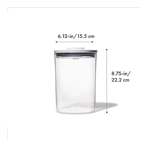 옥소 OXO Good Grips Round POP Container- 3.3 Qt for rice, pasta and more, White