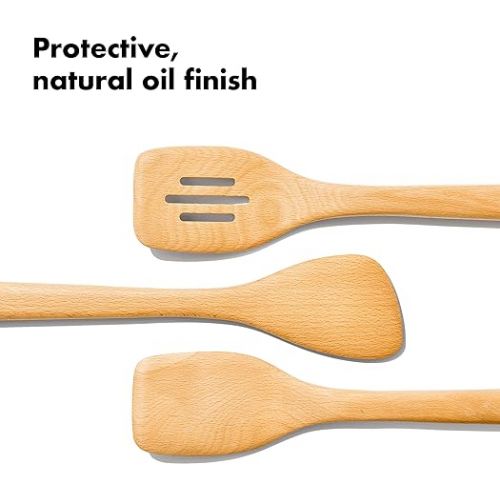 옥소 OXO 3 Piece Good Grips Wooden Turner Set, large