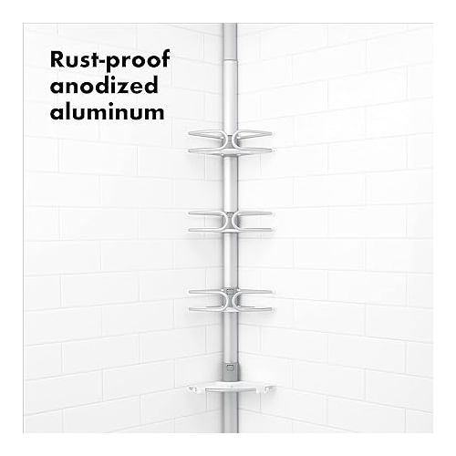 옥소 OXO Good Grips Quik-Extend Aluminum Pole Shower Caddy